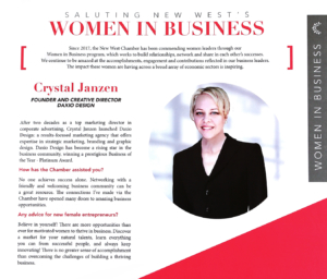 Crystal Janzen, Creative Director of #DaxioDesign, was recently interviewed by the Magazine “Doing Business in New Westminster”.