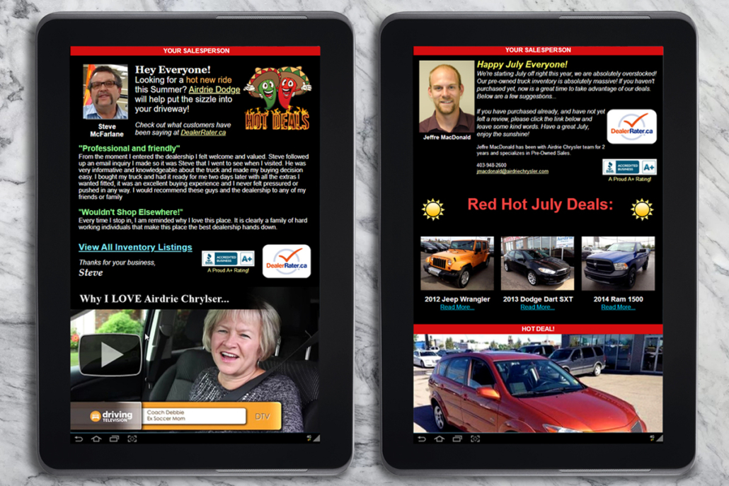 Digital Email Marketing - Auto Sales Reps